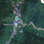 Citra satelit menampilkan deretan tenda biru di kawasan Taman Nasional Gunung Halimun Salak yang diduga lokasi aktivitas tambang.