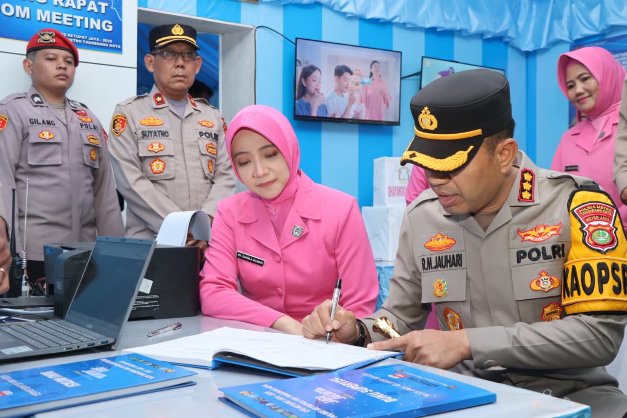 Kapolres Kombes Pol. Raden Muhammad Jauhari memastikan kesiapan pos pengamanan arus mudik Idul Fitri 1447 H di sejumlah titik strategis Kota Tangerang.
