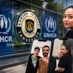 Foto wanita yang mengaku sebagai petugas psikolog dari UNHCR. Berdasarkan keterangan korban, wanita tersebut diduga merupakan teman Muhamad Basel yang saat itu sedang dalam penanganan Imigrasi Tangerang. Ia diduga membawa Honda Vario hitam milik korban serta meminta uang Rp60–70 juta dan 100 dolar AS dengan dalih mengurus deportasi.