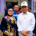 Wabup Banten Dr. H. Achmad Dimyati Natakusumah, S.H., M.H., M.Si., bersama Hj. Aida Hubaedah, S.E., M.M., dalam kegiatan Nyimas Banten Open Tournament II 2026 di Kabupaten Tangerang.