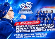 Hj Aida Hubaedah hadir bersama kader PDRI dalam peringatan HUT ke-25 Partai Demokrat sekaligus mempererat silaturahmi