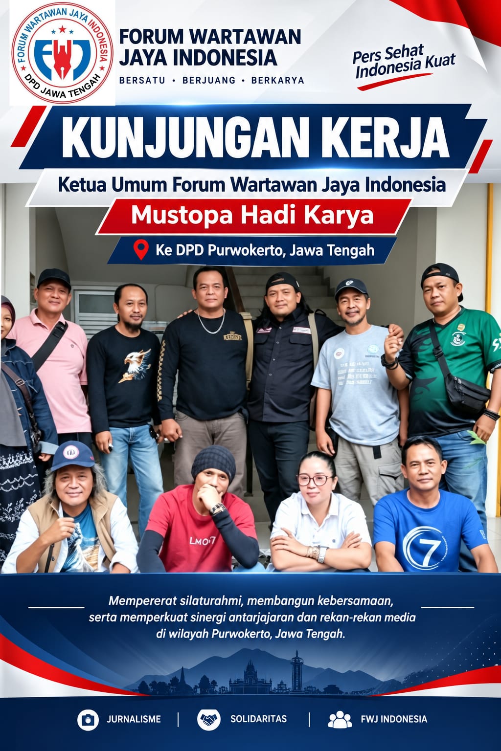 Langkah nyata Pengurus Pusat FWJ Indonesia menyapa jajaran DPD Jawa Tengah guna memperkokoh profesionalisme dan solidaritas jurnalis lokal.