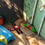 Meteran air Aetra terlihat dalam kondisi tersegel pada area instalasi rumah warga. Penyegelan tersebut memicu pertanyaan mengenai prosedur pelayanan dan pemberitahuan kepada penghuni