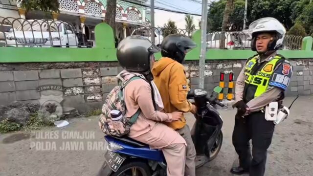 Operasi Penertiban Knalpot Brong ke-146, Polres Cianjur Bersama TNI dan Pemkab Amankan 60 Berkas Tilang