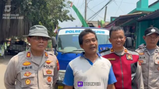 Peduli Warga Terdampak Kekeringan, Masyarakat Jangari Apresiasi Kapolres Cianjur atas Bantuan Air Bersih